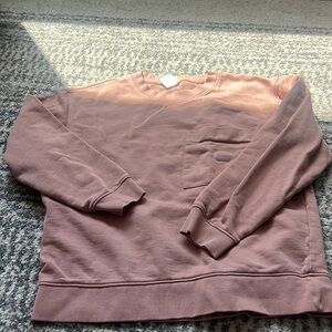 Zara crew neck with front pocket pink